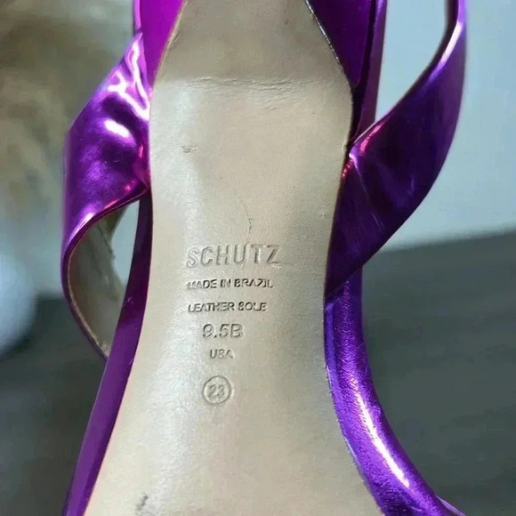 SCHUTZ Dannie Patent Leather Heels Sandals Size 9.5B - Picture 9 of 13